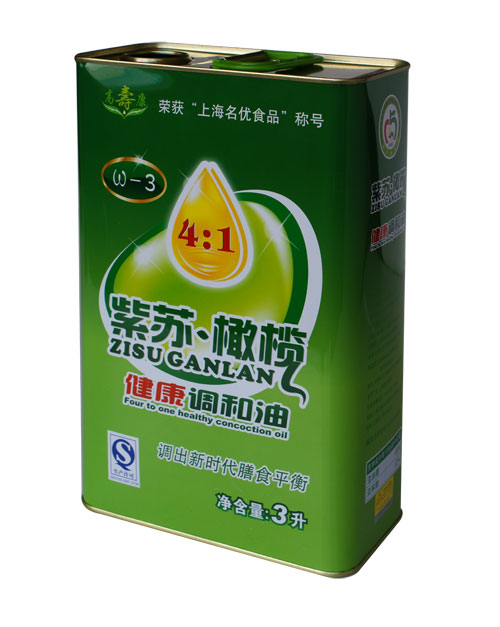 3L芝麻油鐵罐 山潤(rùn)山茶油鐵桶包裝 紫蘇橄欖調(diào)和油鐵桶定制