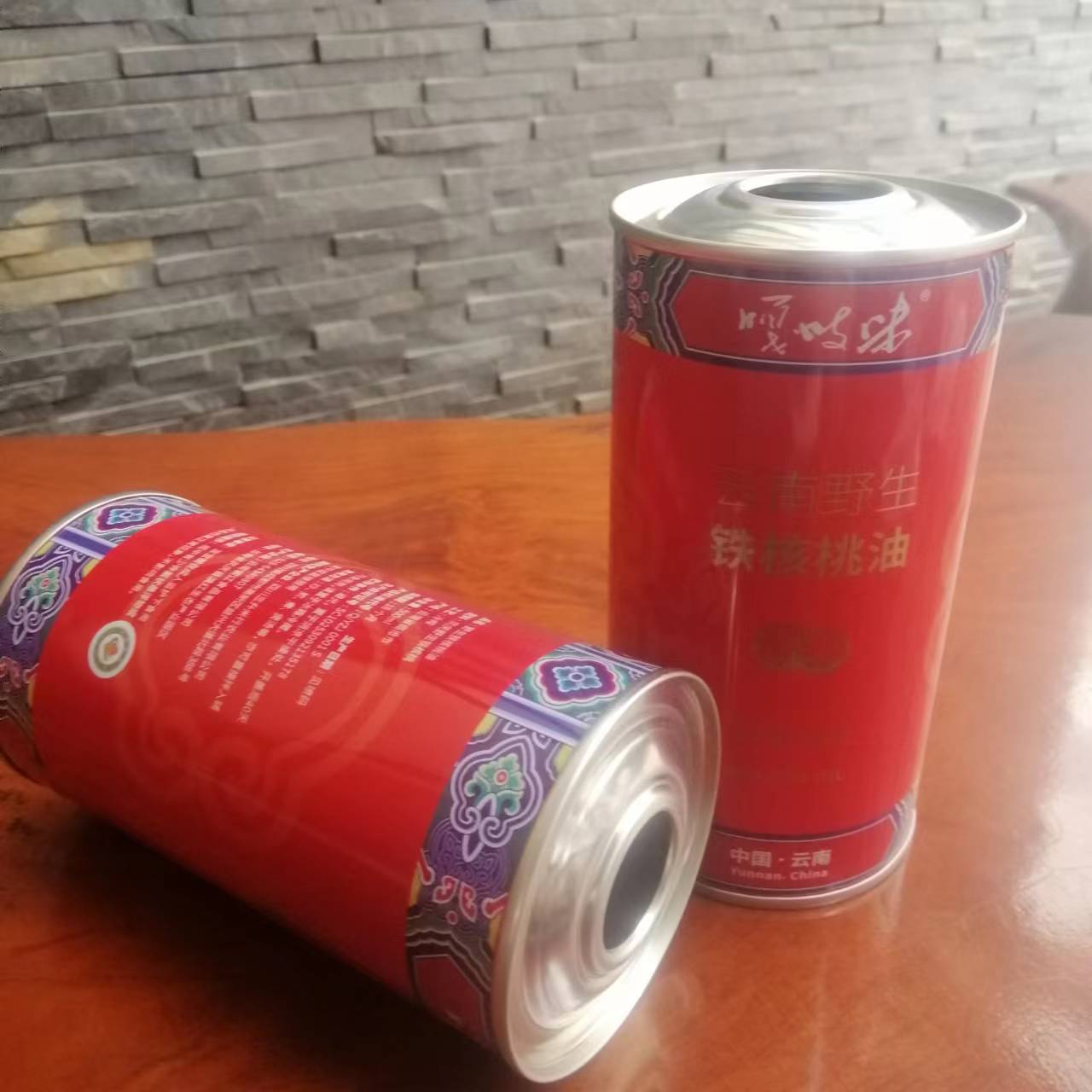 500ML云南鳳慶核桃油鐵罐 云南哪里做核桃油包裝好？